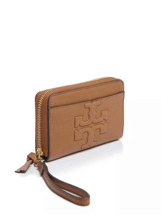Tory Burch Handbags - Tory Burch Tan Leather Wristlet Clutch
